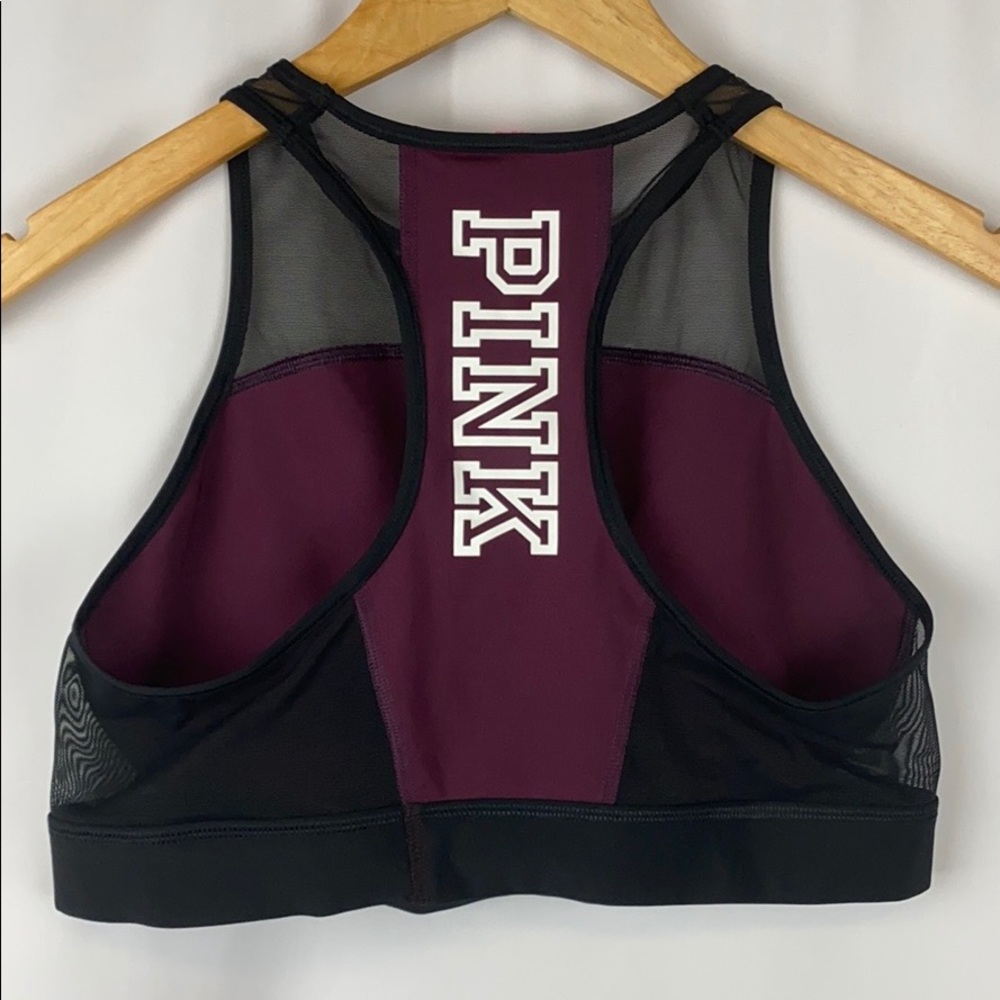 VS PINK Racerback Sports Bra Size Large Maroon